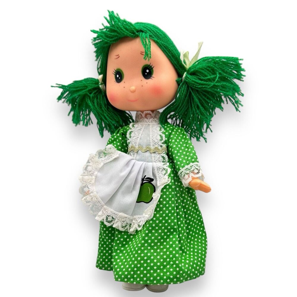 Eugene Gum Drop Green Apple Doll 9" Vintage 80s Big Eyes Kitsch Toys